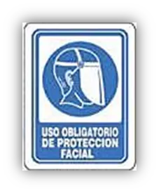 SEÑALAMIENTO USO OBLIGATORIO DE PROTECCIÓN FACIAL 30X40 EST