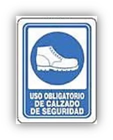 SEÑALAMIENTO USO OBLIGATORIO DE CALZADO DE SEGURIDAD 30X40 EST