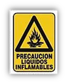 SEÑALAMIENTO PRECAUCIÓN LÍQUIDOS INFLAMABLES 30X40 EST