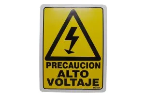SEÑALAMIENTO PRECAUCIÓN ALTO VOLTAJE 30X40 EST