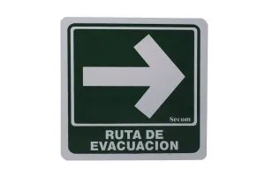 SEÑALAMIENTO RUTA DE EVACUACIÓN DERECHA 20X20 EST