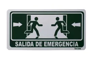 SEÑALAMIENTO SALIDA DE EMERGENCIA 15X30 EST