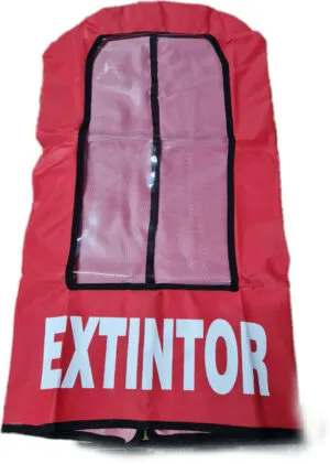 FUNDA DE LONA PARA EXTINTORES DE 4.5 PQS A 9.0 PQS